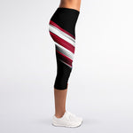American Flag Wing Print Women's Capri Leggings