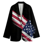American Flag Wing Print Women's Cotton Blazer
