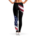 American Flag Wing Print Women's Leggings