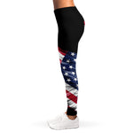 American Flag Wing Print Women's Leggings
