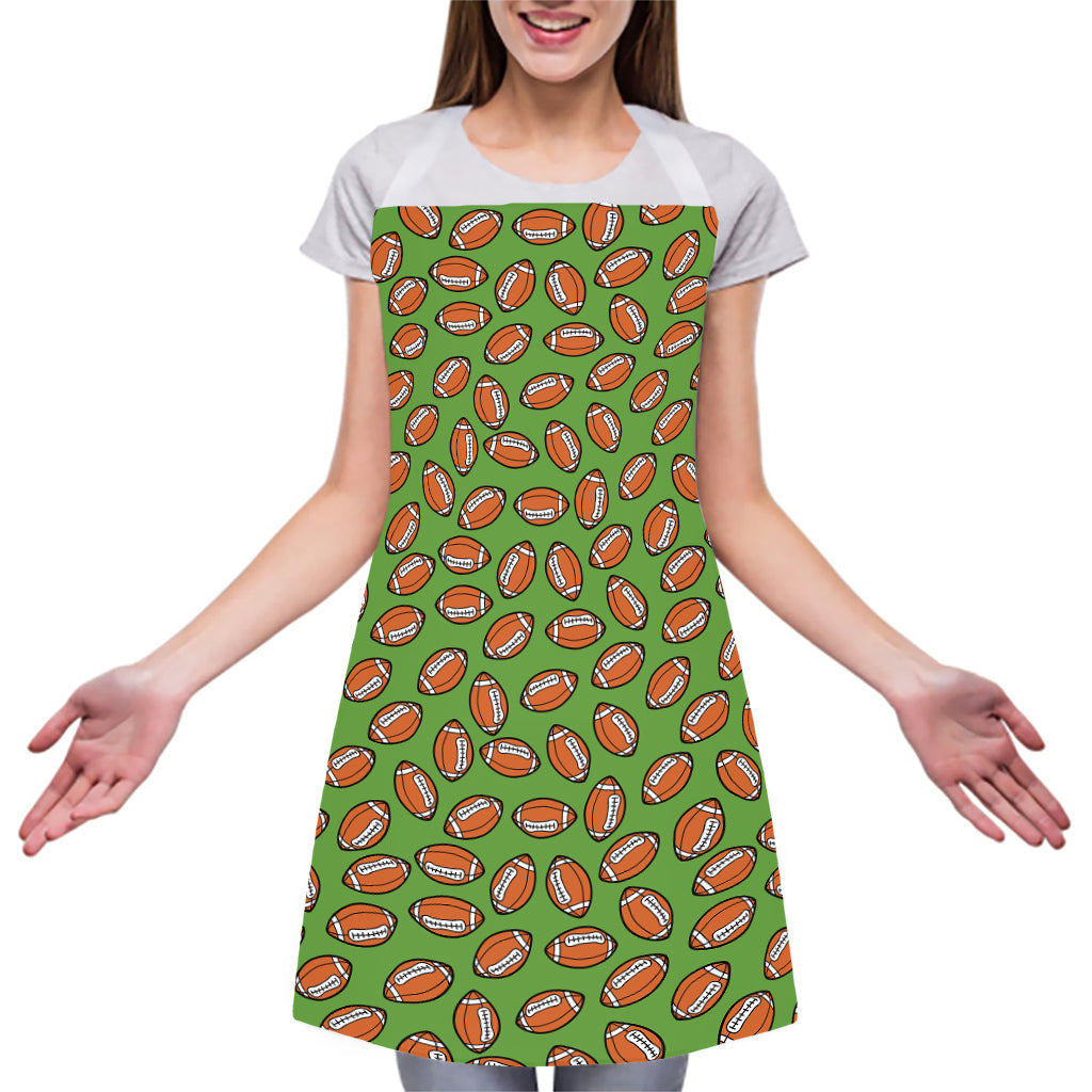 American Football Ball Pattern Print Adjustable Apron