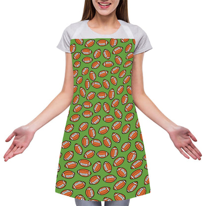 American Football Ball Pattern Print Adjustable Apron