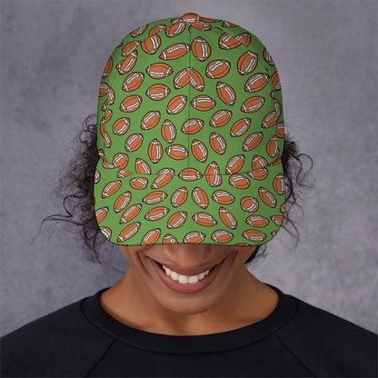 American Football Ball Pattern Print Baseball Cap