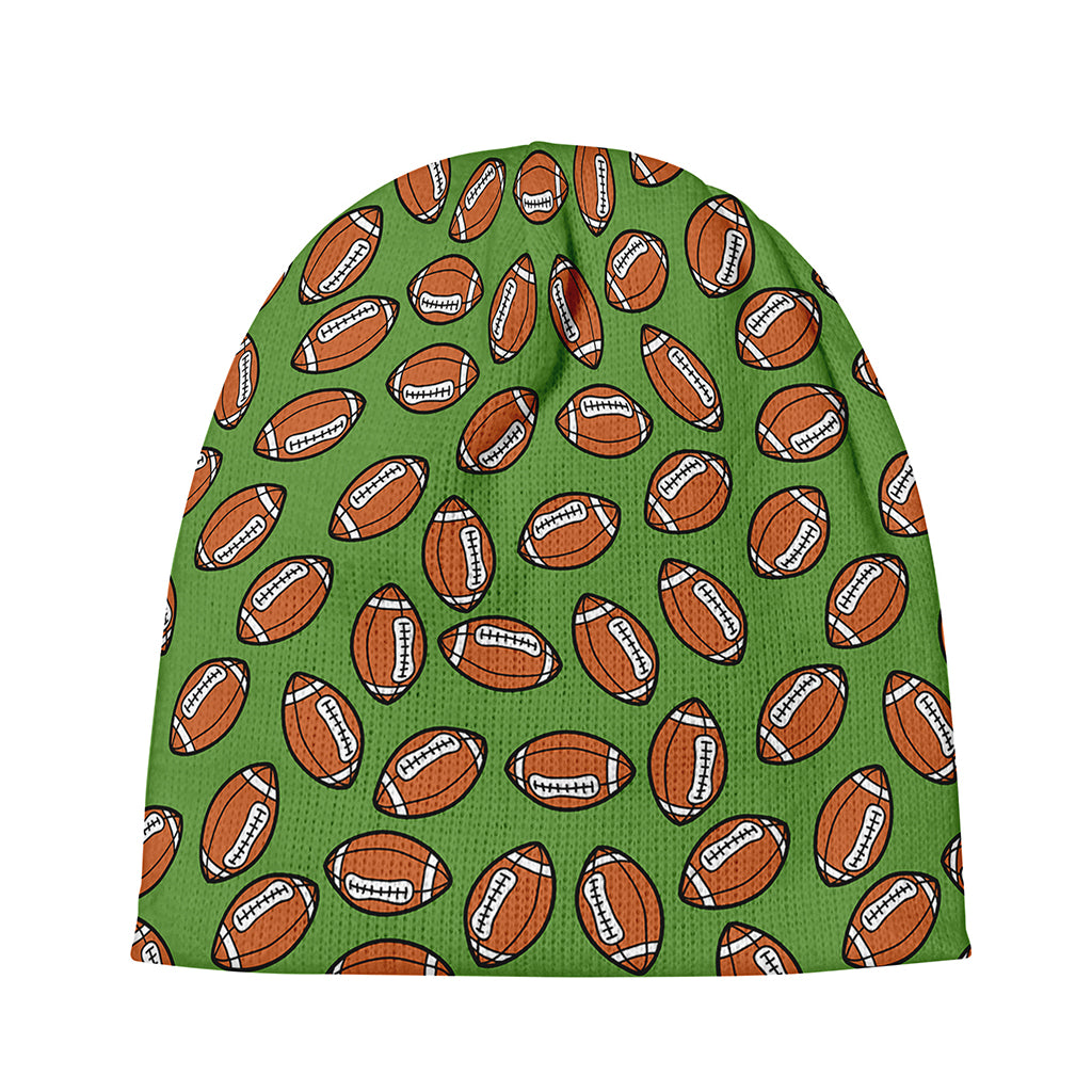 American Football Ball Pattern Print Beanie