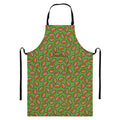 American Football Ball Pattern Print Bib Apron With Pocket