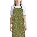 American Football Ball Pattern Print Bib Apron With Pocket