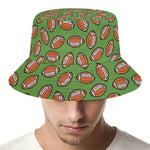 American Football Ball Pattern Print Bucket Hat