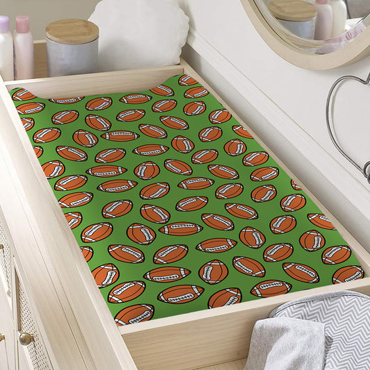 American Football Ball Pattern Print Changing Pad Cover