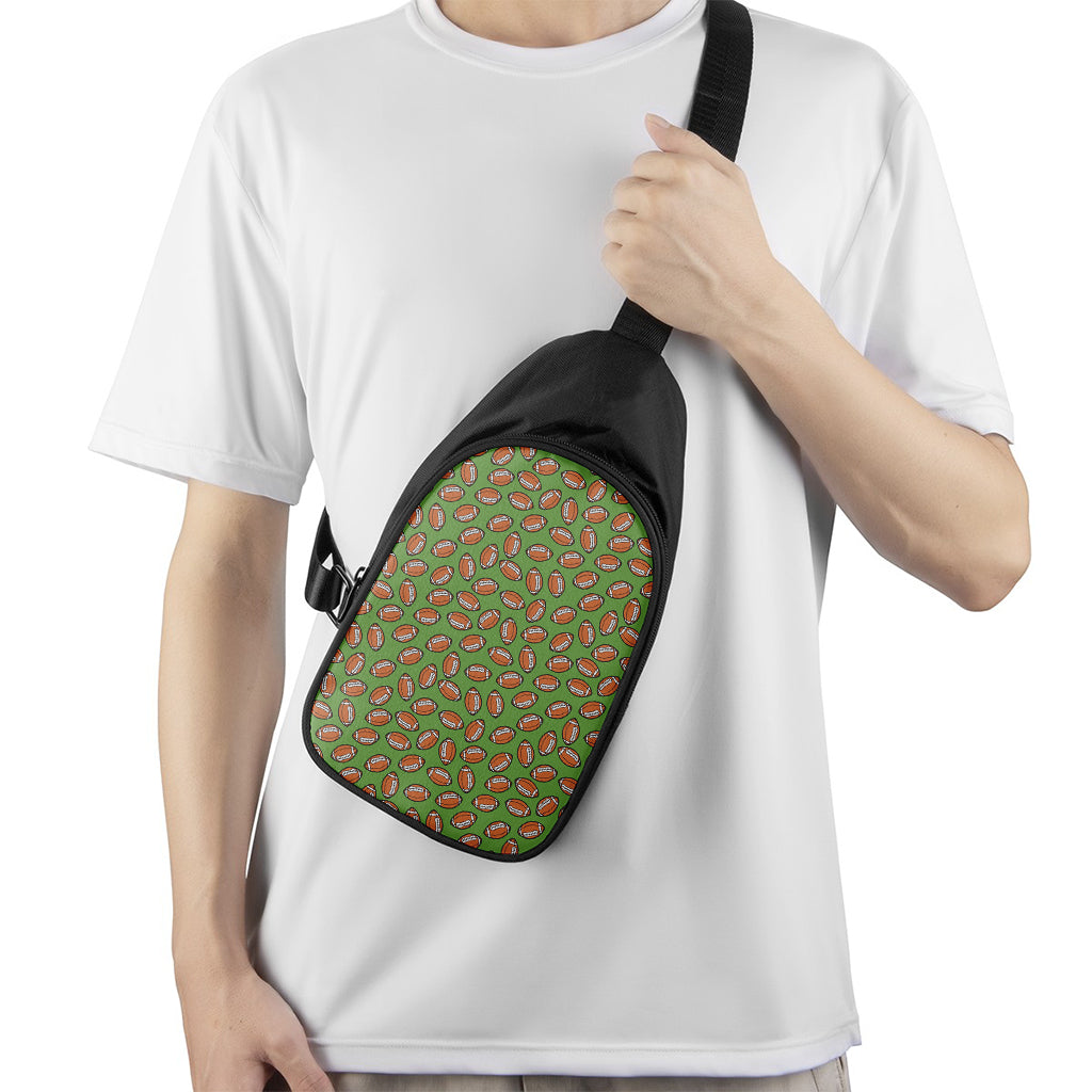 American Football Ball Pattern Print Chest Bag