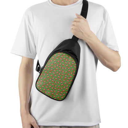 American Football Ball Pattern Print Chest Bag