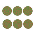 American Football Ball Pattern Print Coaster Set