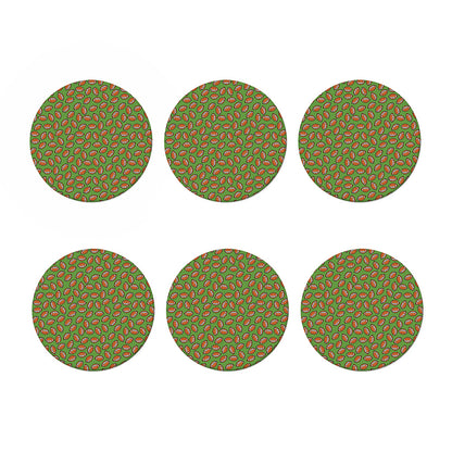 American Football Ball Pattern Print Coaster Set