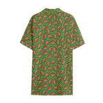 American Football Ball Pattern Print Cotton Hawaiian Shirt