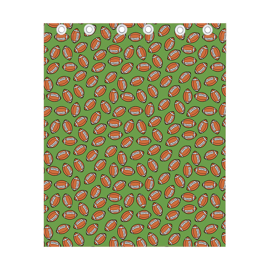 American Football Ball Pattern Print Curtain