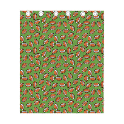 American Football Ball Pattern Print Curtain
