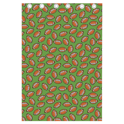 American Football Ball Pattern Print Curtain