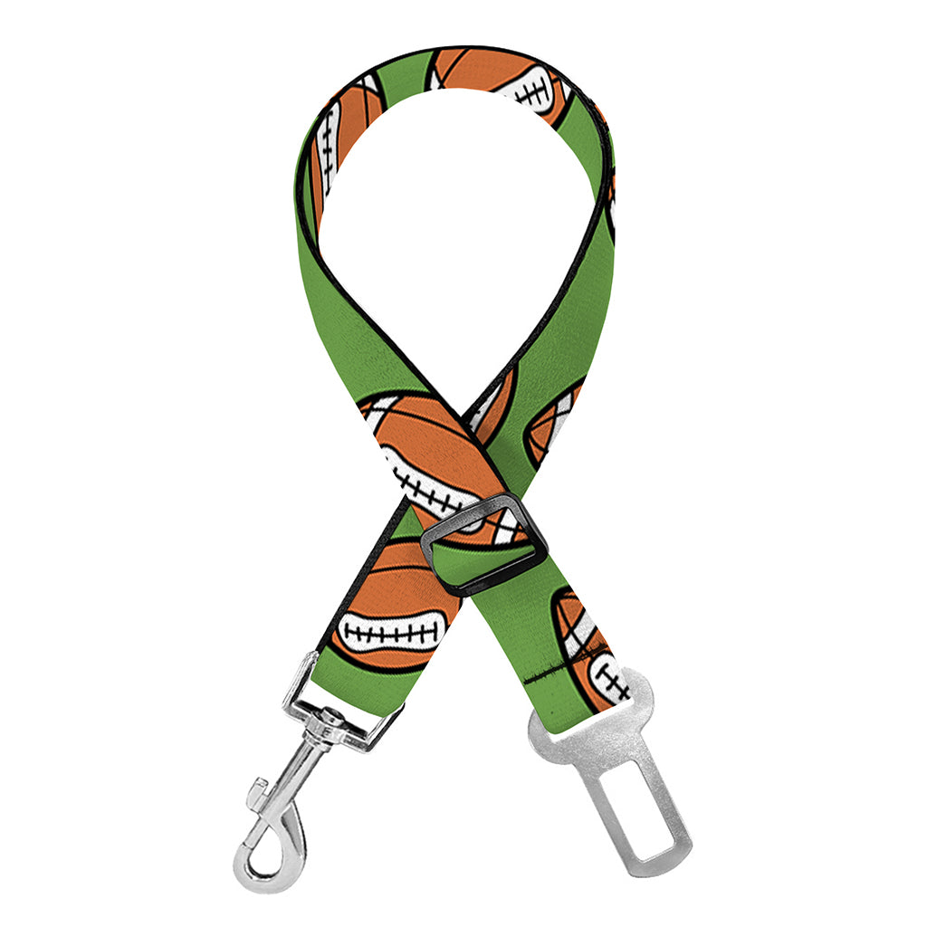 American Football Ball Pattern Print Dog Seat Belt