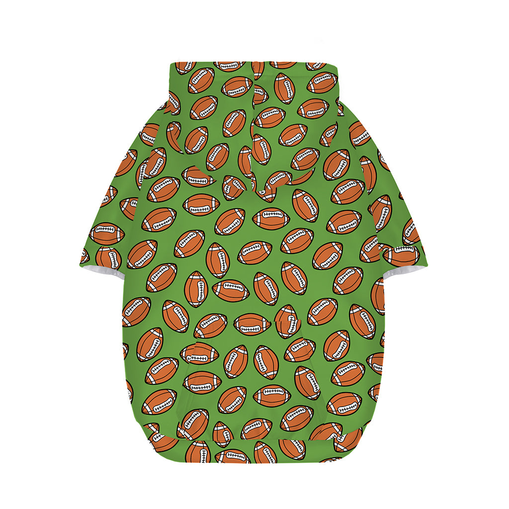 American Football Ball Pattern Print Dog Zip Up Hoodie