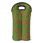 American Football Ball Pattern Print Double Neoprene Wine Tote