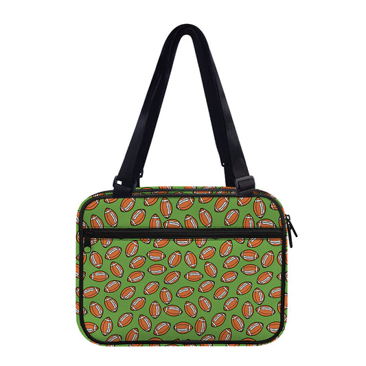 American Football Ball Pattern Print Double Strap Bible Bag