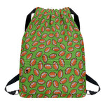 American Football Ball Pattern Print Drawstring Backpack