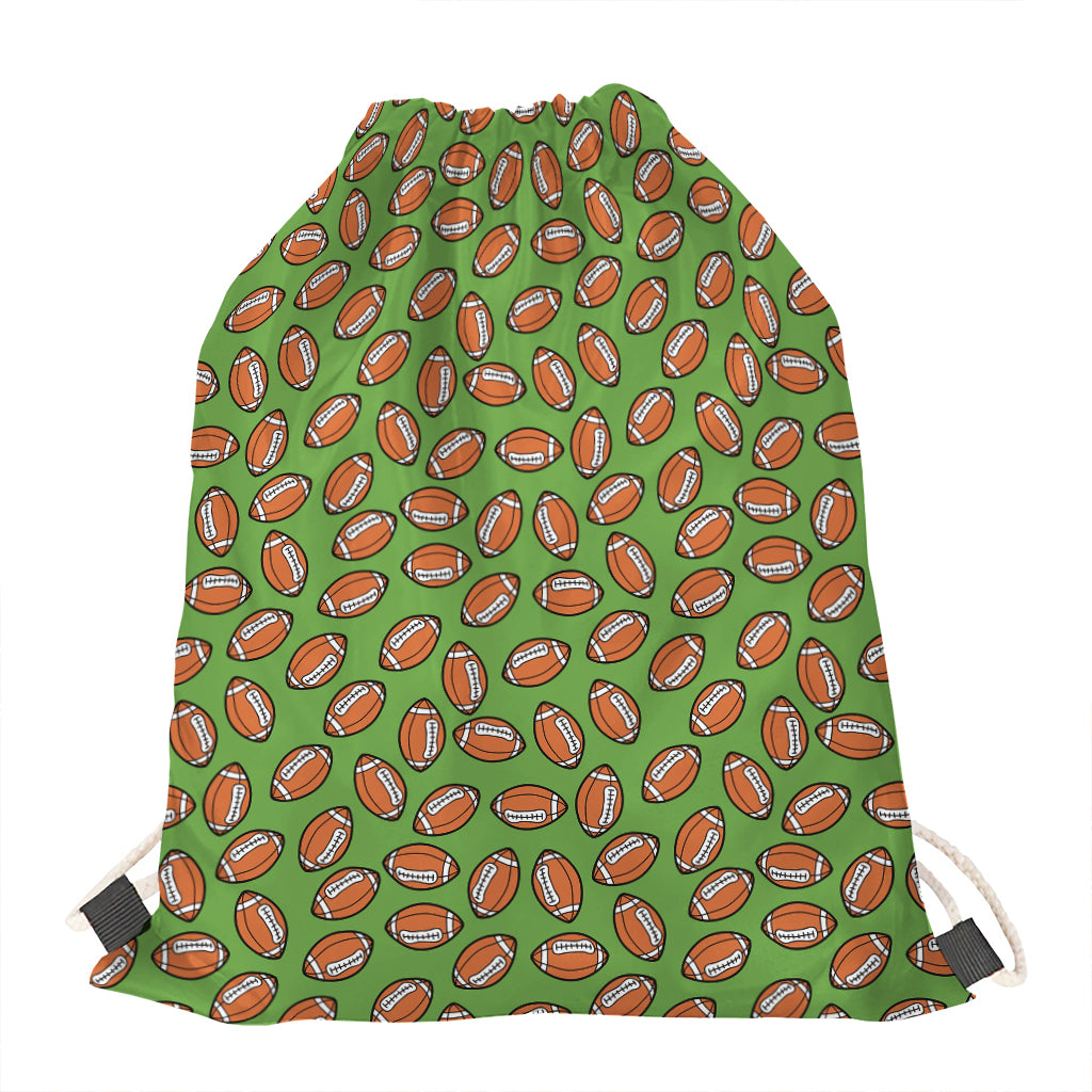 American Football Ball Pattern Print Drawstring Bag