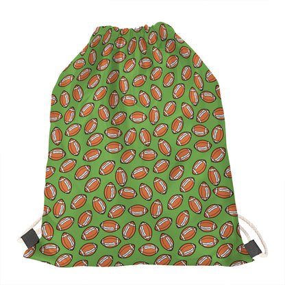 American Football Ball Pattern Print Drawstring Bag