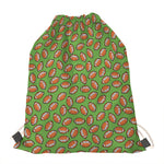 American Football Ball Pattern Print Drawstring Bag