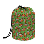 American Football Ball Pattern Print Drawstring Makeup Bag