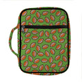 American Football Ball Pattern Print Front Pocket Bible Bag
