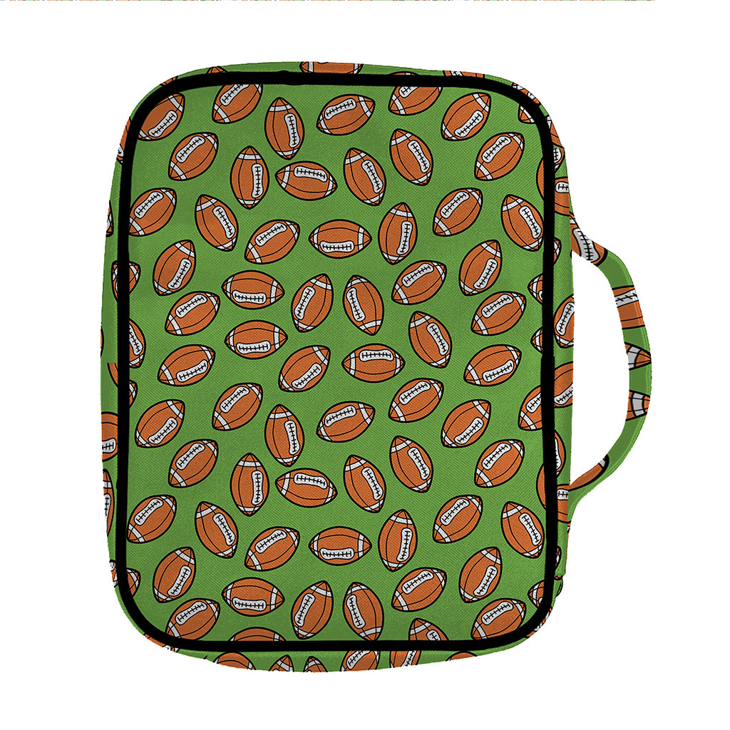 American Football Ball Pattern Print Front Pocket Bible Bag