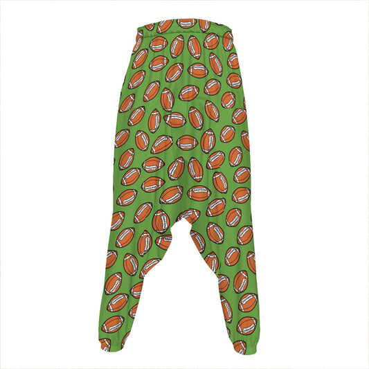 American Football Ball Pattern Print Hammer Pants