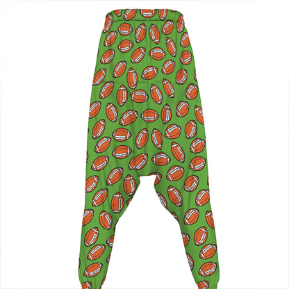 American Football Ball Pattern Print Hammer Pants
