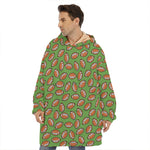 American Football Ball Pattern Print Hoodie Blanket