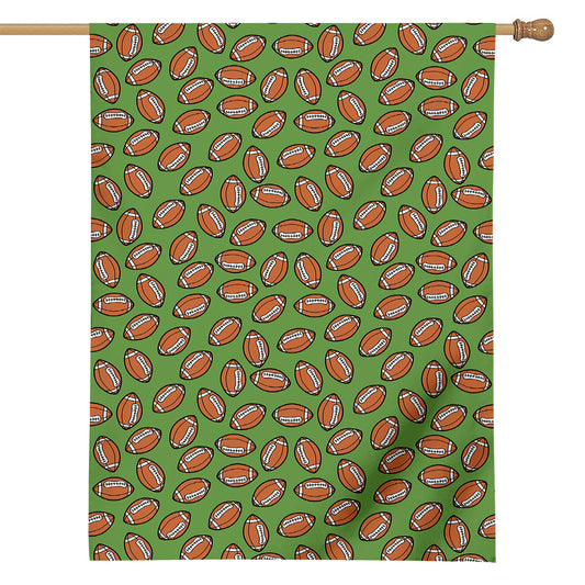 American Football Ball Pattern Print House Flag