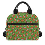 American Football Ball Pattern Print Insulated Lunch Bag