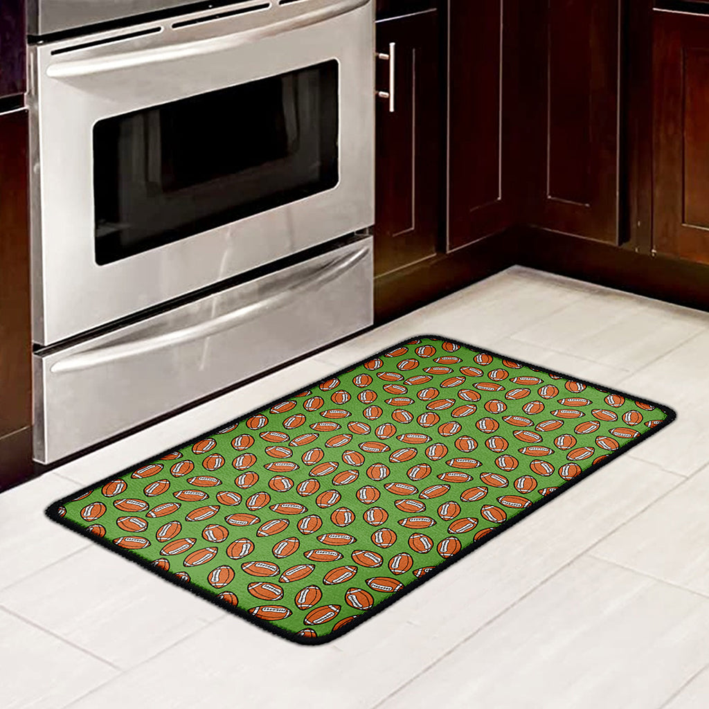 American Football Ball Pattern Print Kitchen Mat