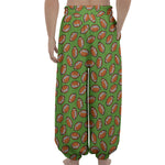 American Football Ball Pattern Print Lantern Pants