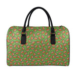 American Football Ball Pattern Print Leather Duffle Bag