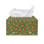 American Football Ball Pattern Print Leather Tissue Box Cover