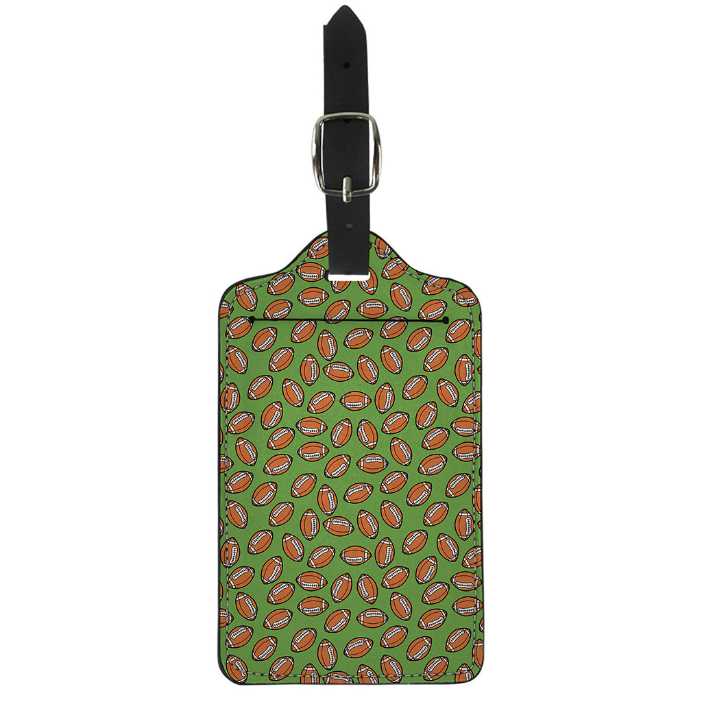 American Football Ball Pattern Print Luggage Tag