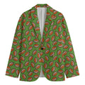 American Football Ball Pattern Print Men's Blazer