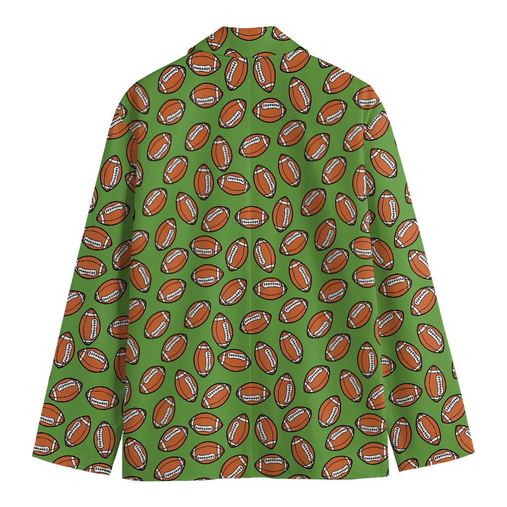 American Football Ball Pattern Print Men's Blazer