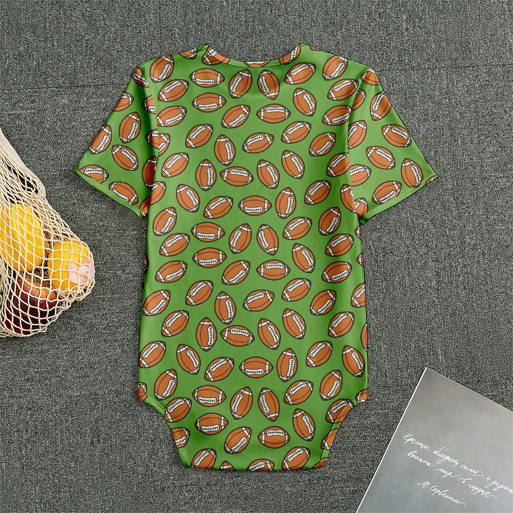 American Football Ball Pattern Print Men's Bodysuit