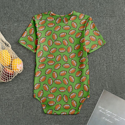 American Football Ball Pattern Print Men's Bodysuit