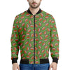 American Football Ball Pattern Print Men's Bomber Jacket