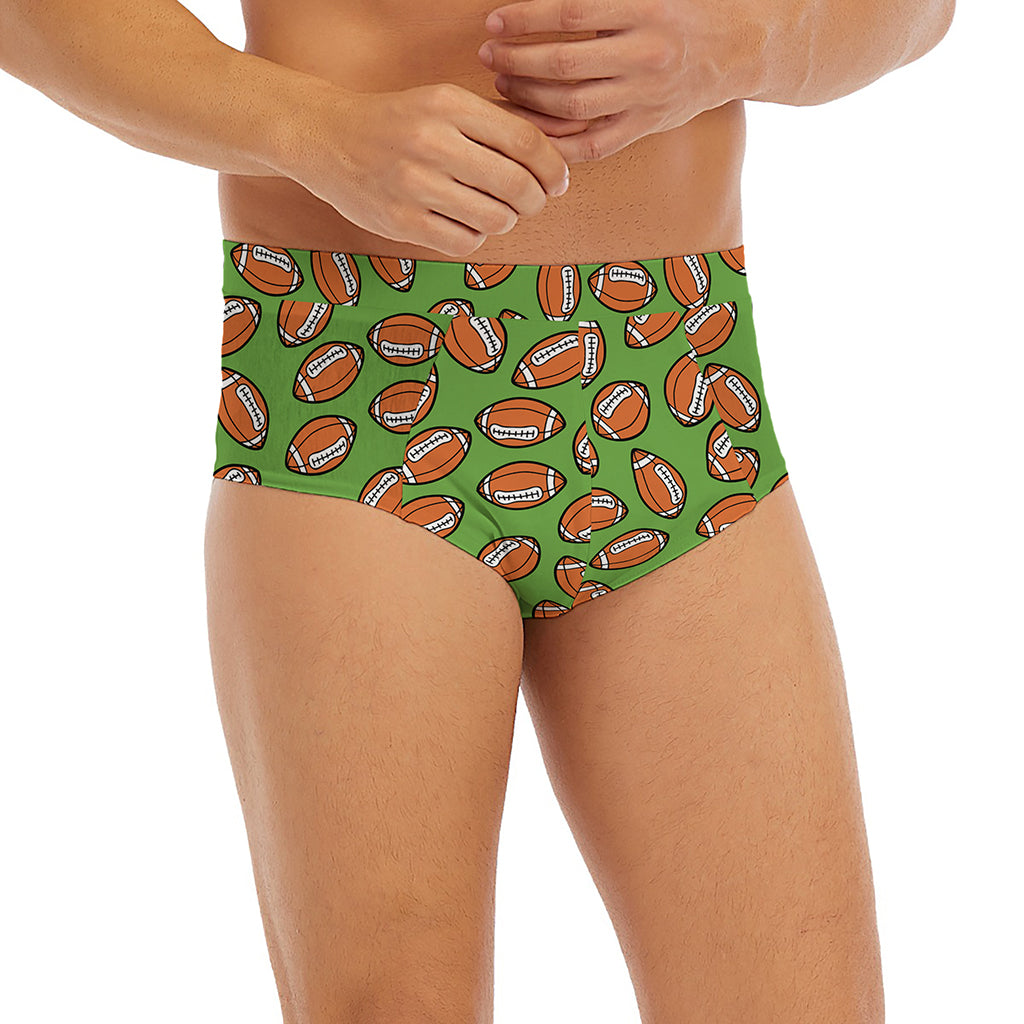 American Football Ball Pattern Print Men's Briefs