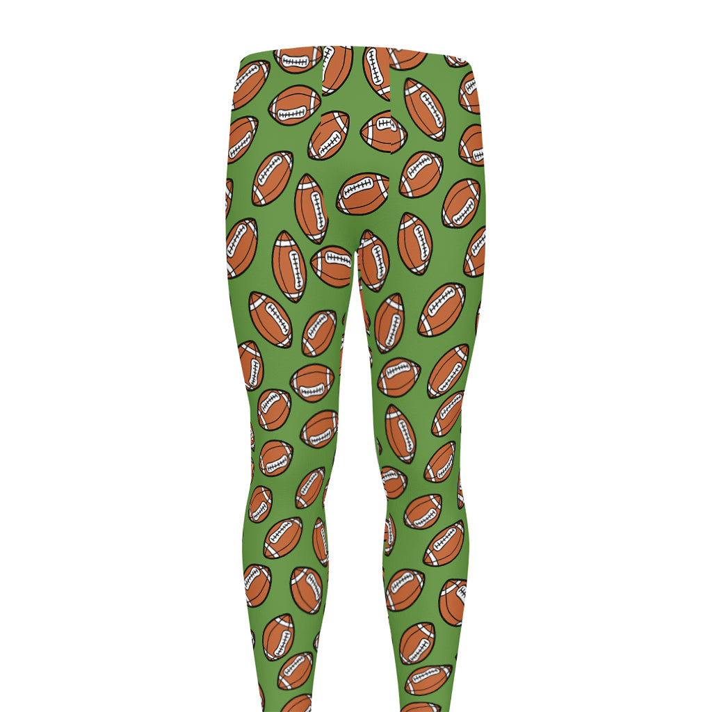American Football Ball Pattern Print Men's leggings