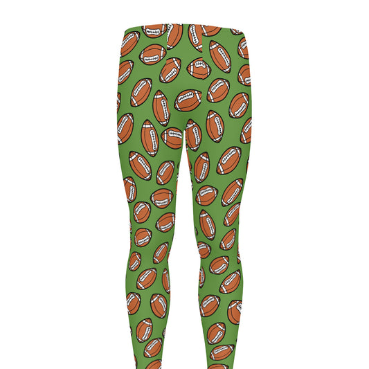American Football Ball Pattern Print Men's leggings