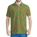 American Football Ball Pattern Print Men's Polo Shirt